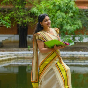 Double Color Kasavu Set Mundu