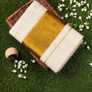 Set Mundu with Golden Kara